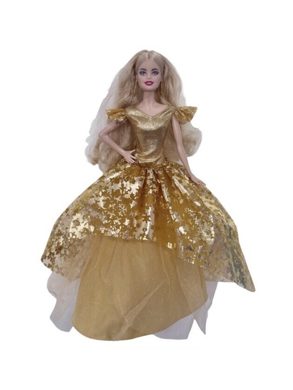 (RB) 2020 Holiday Barbie Doll Signature Golden Gown Blonde Hair Complete Collect